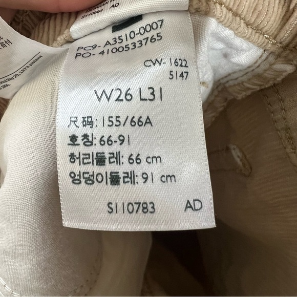 Levi’s Womens Tan Brown Corduroy ‘94 Baggy Pants Size 26 Cotton Loose Straight - Picture 11 of 11